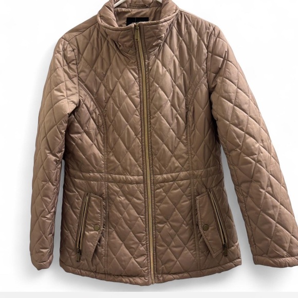 London Fog Women's Quilted Tan Jacket - Picture 3 of 8